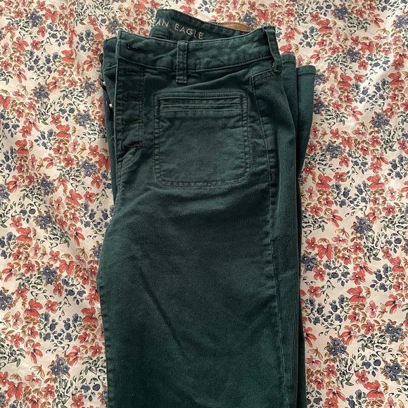 American Eagle Super High Rise Flare Corduroy Jeans - Picture 3 of 5